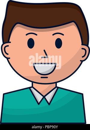 Business mann Mitarbeiter portrait Charakter Vector Illustration Stock Vektor