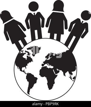 Business Teamarbeit auf der Welt Vektor illustration Design Stock Vektor