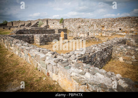 Römische Ruinen von Histria Zitadelle in Dobrogea, Rumänien. Stockfoto