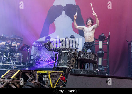 San Diego, Kalifornien, USA. 25. Juli, 2018. JONNY HAWKINS von Nichts Mehr führt an der Matratze fest Amphitheater in Chula Vista, Kalifornien am Juli 25, 2018 Credit: Marissa Carter/ZUMA Draht/Alamy leben Nachrichten Stockfoto