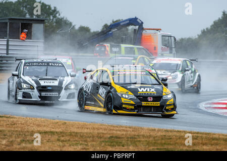 British Touring Car Championship 2018 Runde 6, Rennen 1 - Snetterton, Vereinigtes Königreich 29. Juli 2018 (C) Guy Schirmer Stockfoto