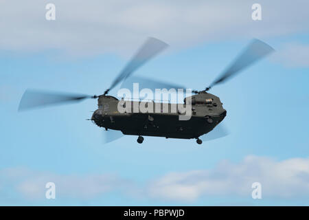 Sunderland, Großbritannien, 29. Juli 2018. RAF Chinook Helikopter im Sunderland Airshow. 28. Juli 2018 Credit: Peter Reed/Alamy leben Nachrichten Stockfoto