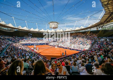 Hamburg, Deutschland, 29. Juli 2018: Blick auf das tennisstadion am Hamburger Rothenbaum. Credit: Frank Molter/Alamy leben Nachrichten Stockfoto