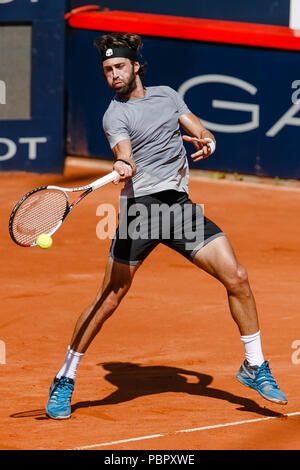 Hamburg, Deutschland, 29. Juli 2018: nikoloz Basilashvili von Georgia gewann seinen ersten ATP-Tour Titel bei den German Open am Hamburger Rothenbaum. Credit: Frank Molter/Alamy leben Nachrichten Stockfoto