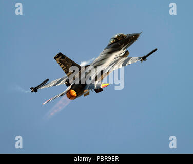 F-16A Fighting Falcon", "The Dark Vador Falcon, 2 Flügel, Belgische Luft Komponente, Stockfoto