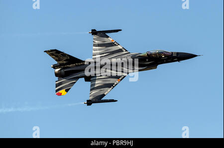 F-16A Fighting Falcon", "The Dark Vador Falcon, 2 Flügel, Belgische Luft Komponente, Stockfoto