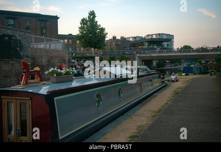 Regents Kanal hinter St. Pancras, London Stockfoto