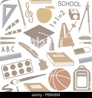 Schule nahtlose Muster Hintergrund Stock Vektor