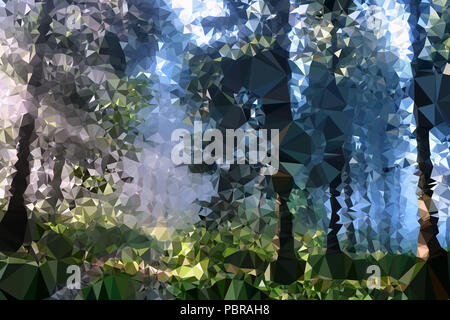 Hochauflösende Abbildung auf bunten Dreiecken basiert Stockfoto