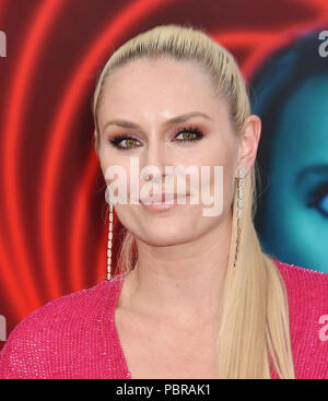 LINDSEY VONN American Alpine Ski Racer bei der Premiere von lionsgate's "Der Spion, der mich Gedumpten" bei Fox Village Theater am 25. Juli in Los Angeles, Kalifornien 2018. Foto: Jeffrey Mayer Stockfoto