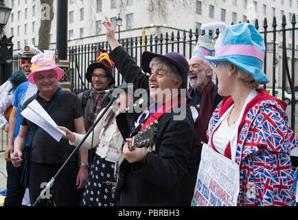 29. März 2017 - Whitehall - London - Proteste gegen die Unterzeichnung des Artikels 50 Auslösen der Rückzug des Vereinigten Königreichs aus der Europäischen Union (EU). Proteste Stockfoto