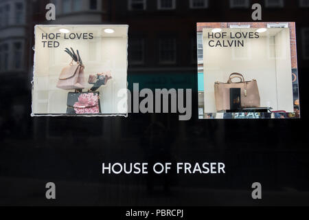 Die Außenseite des House of Fraser Kaufhaus, Richmond, Surrey, Großbritannien Stockfoto