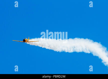 North American Aviation T-6 Texan; SNJ-5; Harriett Alexander Feld; Air Show; Salida, Colorado, USA Stockfoto