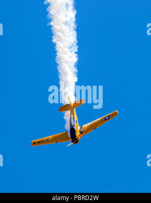 North American Aviation T-6 Texan; SNJ-5; Harriett Alexander Feld; Air Show; Salida, Colorado, USA Stockfoto