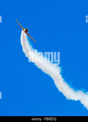 North American Aviation T-6 Texan; SNJ-5; Harriett Alexander Feld; Air Show; Salida, Colorado, USA Stockfoto