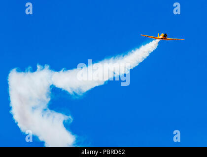 North American Aviation T-6 Texan; SNJ-5; Harriett Alexander Feld; Air Show; Salida, Colorado, USA Stockfoto