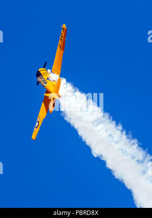 North American Aviation T-6 Texan; SNJ-5; Harriett Alexander Feld; Air Show; Salida, Colorado, USA Stockfoto