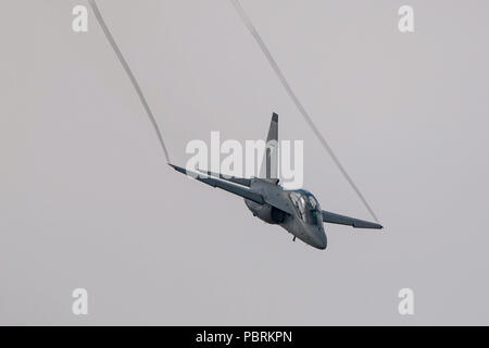 Leonardo T-346 ein Meister der italienischen Luftwaffe an der Royal International Air Tattoo, RAF Fairford, England am 13. Juli 2018. Stockfoto