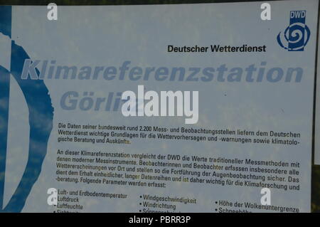 Görlitz Sachsen Deutschland 2018: Deutschen Wetterdienst wetterwarte Stockfoto