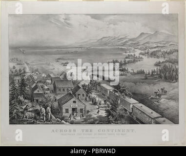 Auf dem ganzen Kontinent", nach Westen der Reich nimmt seinen Weg' - J.M. Ives, Del. , Gezeichnet von F.F. Palmer. Stockfoto