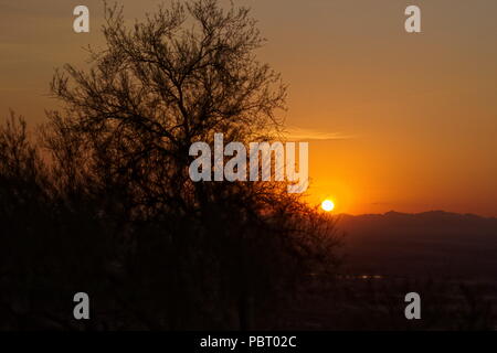 Sommer Sonnenuntergang von South Mountain Stockfoto