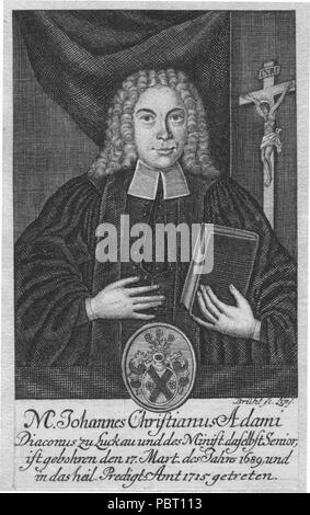 Adami, Johann Christian (1689-1753). Stockfoto