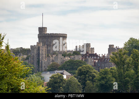WINDSOR, Maidenhead und Windsor/UK - Juli 22: Blick auf Windsor Castle Windsor, Maidenhead und Windsor am 22. Juli 2018 Stockfoto