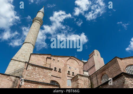 Fassade der Hagia Sofia in Istanbul, Türkei, Europa Stockfoto