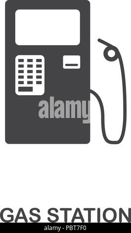 Tankstelle kreative Symbol. Einfaches element Abbildung. Tankstelle Konzept symbol Design von Auto Teile Sammlung. Kann für Web, Mobile, Web Stock Vektor