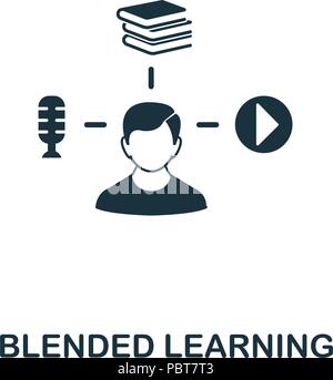Blended Learning creative Symbol. Einfaches element Abbildung. Blended Learning Konzept symbol Design von Online- Sammlung. Kann verwendet werden für Stock Vektor