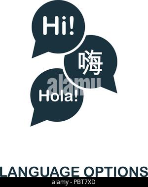 Sprache Optionen creative Symbol. Einfaches element Abbildung. Sprachoptionen Konzept symbol Design von Online- Sammlung. Kann verwendet werden für Stock Vektor