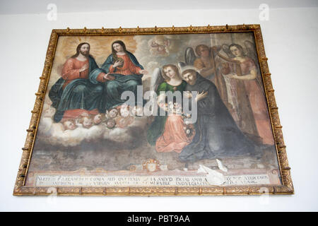 QUITO, ECUADOR - Jan 1, 2015: Innenraum des San Francisco Museum im historischen Zentrum von Quito. Das historische Zentrum von Quito ist das erste UNESCO NICHT Stockfoto