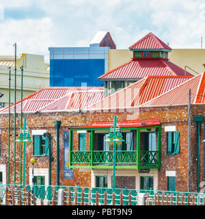 Häuser in Bridgetown, Barbados Stockfoto