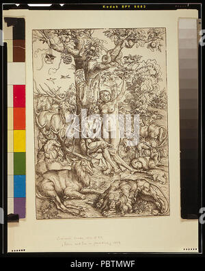 Adam und Eva im Paradies) - A.o. Stockfoto