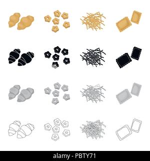 Kochen, Verkauf, Produktion und andere Symbol im Comic-stil. Bäckerei, Lebensmittel, Shop, Symbole in der Sammlung. Stock Vektor