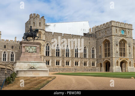 WINDSOR, Maidenhead und Windsor/UK - Juli 22: Blick auf Windsor Castle Windsor, Maidenhead und Windsor am 22. Juli 2018 Stockfoto