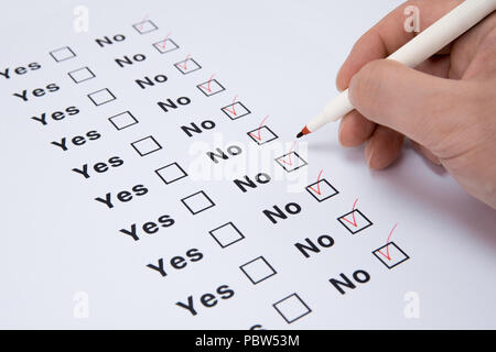 Ja und keine Checkbox markieren. Stockfoto