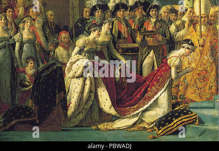 154 David - Sacre de l'empereur Napoléon Ier (Detail) Stockfoto