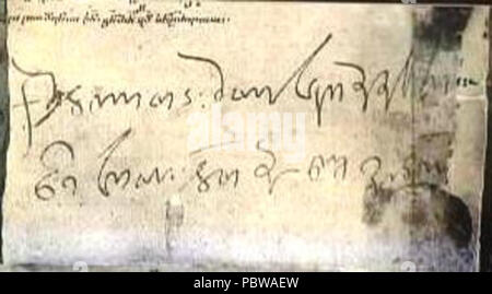 154 David IV von Georgia Autogramm Stockfoto