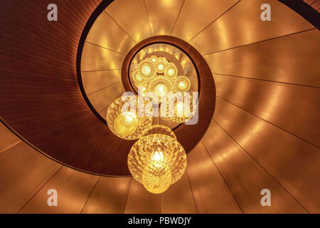 Beijin, Beijin, China. 30. Juli, 2018. Peking, China - Wendeltreppen an Bulgari Hotel Beijing, China. Credit: SIPA Asien/ZUMA Draht/Alamy leben Nachrichten Stockfoto