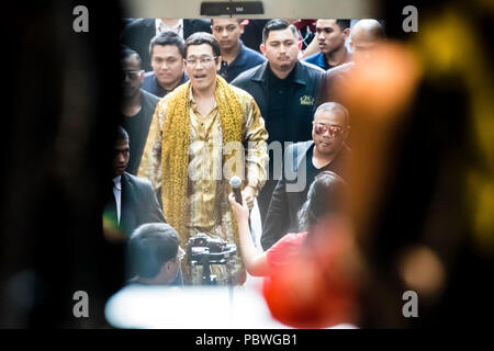 Kuala Lumpur, Malaysia. 29. Juli, 2018. Piko Taro Konzert in Japan Expo Malaysia in Kuala Lumpur, Malaysia, am 29. Juli, 2018. Japanische Piko Taro anreisen, unter hoher Sicherheit für sein Konzert. © Danny Chan/Alamy Leben Nachrichten. Stockfoto