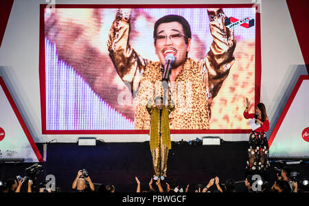 Kuala Lumpur, Malaysia. 29. Juli, 2018. Piko Taro Konzert in Japan Expo Malaysia in Kuala Lumpur, Malaysia, am 29. Juli, 2018. Japanische Piko Taro unterhält seine Fans. © Danny Chan/Alamy Leben Nachrichten. Stockfoto