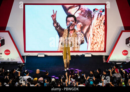 Kuala Lumpur, Malaysia. 29. Juli, 2018. Piko Taro Konzert in Japan Expo Malaysia in Kuala Lumpur, Malaysia, am 29. Juli, 2018. Japanische Piko Taro unterhält seine Fans. © Danny Chan/Alamy Leben Nachrichten. Stockfoto