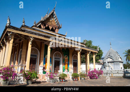 In Battambang, Kambodscha Ansicht von Wat Kandal Pagode Stockfoto