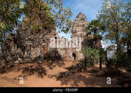 In Battambang, Kambodscha Phnom Banan Aussicht auf die Ruinen eines Berges wat Stockfoto