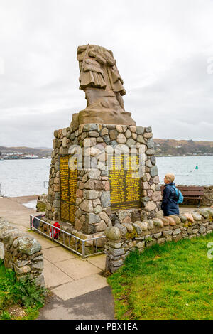 Meer war Memorial zu den schottischen Regimenter, die verlorenen Männer in zwei Weltkriegen, Oban, Argyll und Bute, Schottland, Großbritannien Stockfoto