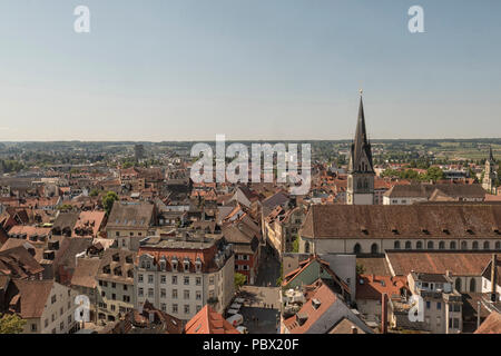 Aerial Skyline Blick der Stadt Konstanz, Baden-Wurttemberg State, Deutschland Stockfoto