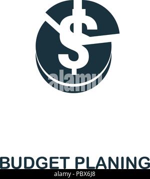 Budget Planung kreative Symbol. Einfaches element Abbildung. Budget Planung Konzept symbol Design von Online-marketing-Sammlung. Für die Verwendung im Web des Stock Vektor