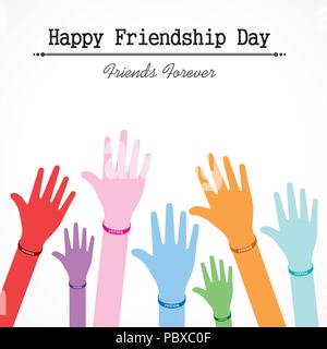 Glückliche Freundschaft tag Vektor typografische Gestaltung. Verwendbar als Grußkarten, Poster, Kleidung, t-shirt für ihre Freunde. Stock Vektor