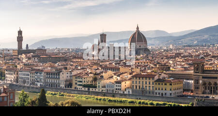 Panoramablick auf die Altstadt von Florenz. Toskana, Italien Stockfoto